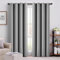 AMEHA Eyelet Blackout Curtains for Home Décor Soundproof Thermal Insulated Light Grey Ring Top Kitchen Curtain 66x54 Inch, Pair Panel with Tiebacks