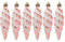 6Pcs 11CM Large Spiral Shaped Baubles Glitter Christmas Tree Ornaments Decorated Hanging Baubles Glitter Baubles Christmas Tree Pendants Ornaments Holiday Wedding Party Decoration, Rose Gold