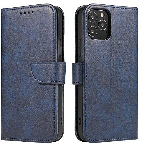 cofi1453® Premium Magnet Case Buch Tasche Schutzhülle aufklappbare Hülle Standfunktion Zubehör kompatibel mit iPhone 15 Blau