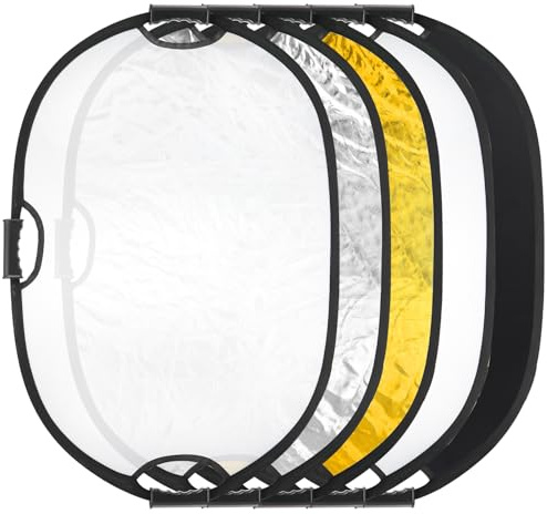 Fasmov 24x36 Light Reflectors - 5-in-1 Collapsible Photography Reflector with Carrying Case for Photo Studio & Outdoor Use