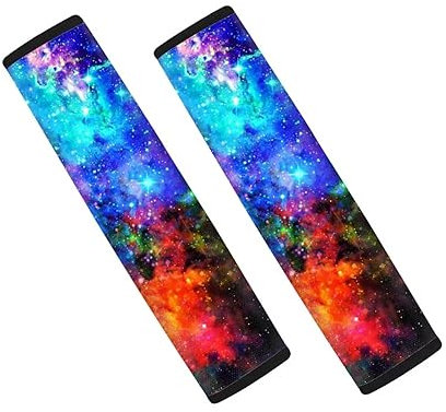 Nebula Galaxy Kinderwagengurt-Abdeckung, Autositzgurte, Schulterpolster, schützt Hals und Schulter für Baby, Kleinkind, Kleinkind, Jungen, Mädchen, 2 Stück