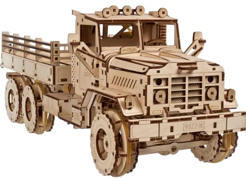 UGEARS Cargo Truck 3D Holzpuzzles für Erwachsene - Hobbys für Männer zum Bauen - Auto-Bausatz für Erwachsene - 3D-Puzzle für Erwachsene