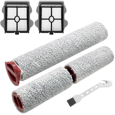 Fixbetter Bürstenwalze und Filter Zubehörset für Roborock Dyad Pro/Dyad Pro Combo Nass und Trockensauger Ersatzteile (3 bürste, 2 Filter, 1 Reinigungsbürste)