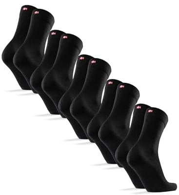 DANISH ENDURANCE Premium Merino-Socken, (3 | 5 Paar), Unisex, Socken Merinowolle Herren & Damen Schwarz 39-42