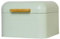 Green Bread Bin, Green Bread Bin 7.9x7.9x5.5 Inch Coated Iron Storage Container with Lid Retro Food Box for Kitchen Countertop