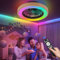 Ventilador de Techo Madera Sin Aspas con Luz LED RGB, Motor DC Silencioso 20W, Mando a Distancia, 6 Velocidades, LED 40W Regulable, Modo Verano/Invierno, para Infantil/Dormitorio/Habitación Pequeña