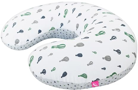 Mother hood Stillkissen ergonomisch, Öko-Tex Standard 100, Mint Heißeluftballons