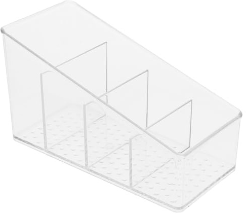 SHINEOFI Tea Bag Organizer Box with Compartments 5.91X3.43X2.72In Compact Tea Packet Storage Case for Kitchen Dining Bar Counter