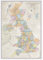 Karte von Großbritannien, schöner Stil mit klassischen Tönen - 84,1 (W) x 59,4 (H) cm