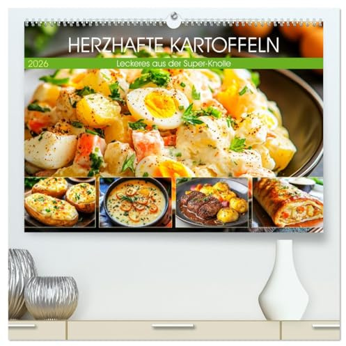 Herzhafte Kartoffeln. Leckeres aus der Super-Knolle (hochwertiger Premium Wandkalender 2026 DIN A2 quer), Kunstdruck in Hochglanz: Schöne ... Kartoffelgerichten (CALVENDO Lifestyle)