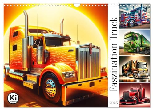Faszination Truck: KI-Designs von Lack und Leistung (Wandkalender 2026 DIN A3 quer), CALVENDO Monatskalender: Spektakuläre Trucks in außergewöhnlichen Designs und Farben. (CALVENDO Mobilitaet)