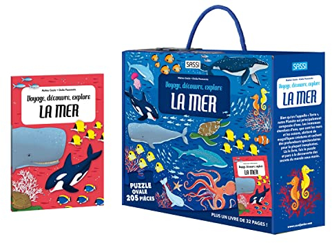 Voyage, découvre, Explore - La mer: Puzzle ovale 205 pièces