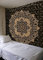 Popular Handicrafts Wandbehang für Schlafzimmer, goldfarben, Ombré-Mandala-Wandkunst, Hippie-Wandbehang, Bohemian-Wandteppich (215 x 230 cm), Schwarz