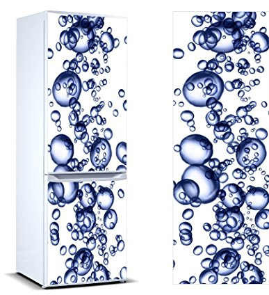 Oedim Vinyl Stickers Wasserblasen für Kühlschrank. | Kühlschrank Aufkleber | Verschiedene Maße 185x60cm| Klebstoffbeständig und einfache Anwendung | Stilvoller Design-dekorativer