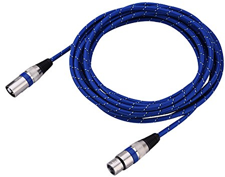 Zerone XLR Cables Male to Female 1/1.8/3/5/10/15/20m Micro Cable Lead Mini XLR 3Pin Audio Cable Balanced XLR/Mic Patch Cable For Amplifiers Microphones Mixer (5m)