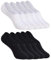 YOUCHAN Sneaker Socken Damen Herren Füßlinge 10 Paar Footies Unsichtbare Kurze No Show Socken Großes Silikonpad Anti Rutsch_Weiß-Schwarz_35-38