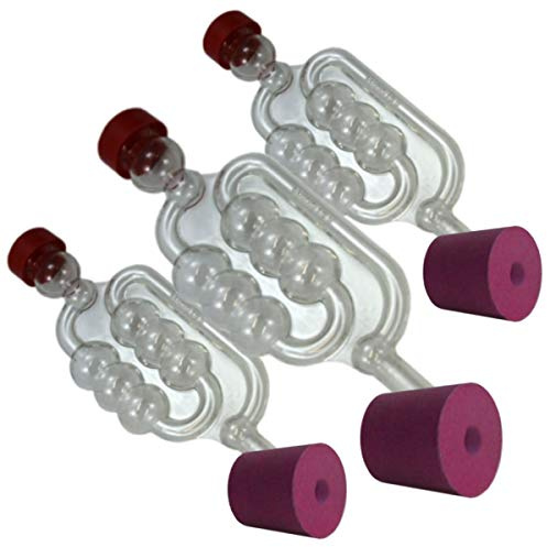 3x Bungs & Bubbler Airlocks - Demijohn Rubber Cork & Air Lock - Beer Wine Cider