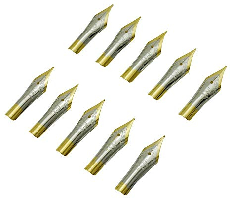 10 PCS Jinhao Spare Fountain Pen Fine Nibs, for Jinhao 250, 500, 599, 699 and Dragon Phoenix Fountain Pen