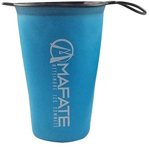 Mafate - Gobelet pliable écologique 200 ML - Soft Cup réutilisable - Bord rigide et anse de portage - Boissons chaudes ou froides - Pour la pratique du trail, running, randonnée, marche nordique, vélo
