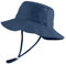 LACOFIA Kleinkind Baby Sonnenhut Kinder Jungen Sommer Mütze UPF 50+ Hut für Strand Schwimmen Schwimmbad Breiter Krempe/Schnell Trocknend Marineblau 6-24 Monate