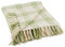 DII Green & White Plaid Rectangular Cotton Decorative Throw 50 x 60 Baumwoll-Fransen-Überwurfdecke, Weiß/Antikgrün, 50x60