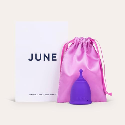 June Menstrual Cup (Soft, Clear, Large, 1 Pack) – Reusable Soft Silicone Period Cup for Comfortable, Leak-Proof Protection – Eco-Friendly Alternative to Pads and Tampons