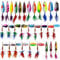 30Pcs Trout Fishing Lures Kit Rooster Tail Spinner Baits Metal Spoon Lures Swimbait Treble Hooks Crankbaits Minnow Variety Kit for Trout Bass Salmon Crappie (30Pcs Feathered Treble Hooks)
