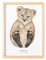 DEL MÀ Unique & Personal Baby Fußabdruck Bild Mit Rahmen Personalisiertes Tier Poster Für Babyzimmer Kinderzimmer (OHNE FARBE) (Löwe, DIN A3 | Fußlänge 9-16cm | Alter 6 Mon. - 4 Jahre)
