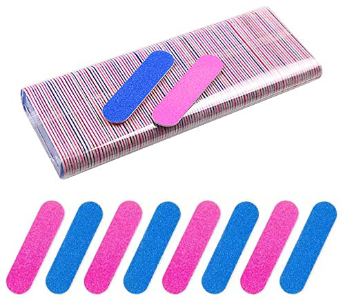100 Stück Mini-Nagelfeile (180/240er Körnung), doppelseitige Einweg-Nagelfeile, professionelle Nagelfeile, Mini-Nagelfeile für Mädchen, professionelle Nagelpflege