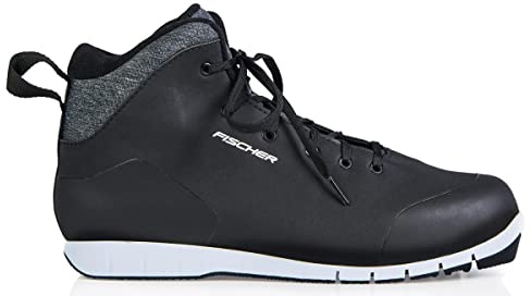Fischer Urban Pure Black Cross Country Shoes for Men, Cross Country Shoes and Everyday Trainers, Excellent Sole Properties, Water-Repellent