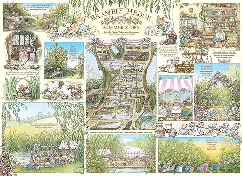 Cobble Hill Puzzle mit 1000 Teilen – Brambly Hedge Summer Story – Poster enthalten