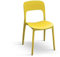 PAZZO DESIGN Sedia Luana, Set Da 4 Sedie, Giallo, Sedie Polipropilene, Sedia Cucina, Sedie Sala Da Pranzo, Sedia Giardino, Impilabili - id_1951