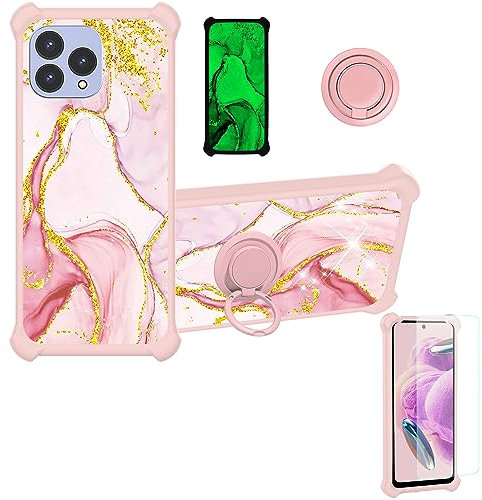 Aroepurt Hülle Für CUBOT P80 hülle Kompatibel mit CUBOT P80 Hülle Case Handyhülle Schutzhülle Cover [Mit 9H Härte HD Schutzfolie] PC + Silikon JSF-FDL
