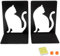 DIFIT 2 unités Serre-Livre Chat Creux，Serre-Livres en Acier Inoxydable，Les Serre-Livres pouvant être utilisés comme Cadeaux conviennent aux écoles, bibliothèques, Bureaux, Cuisines, etc.