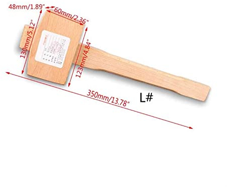 Hammers Tools-Beech Solid Carpenter Wood Wooden Mallet Hammer Handle Woodworking Tool Woodworking Mallet Hammer (Color : Large) (Color : Large)