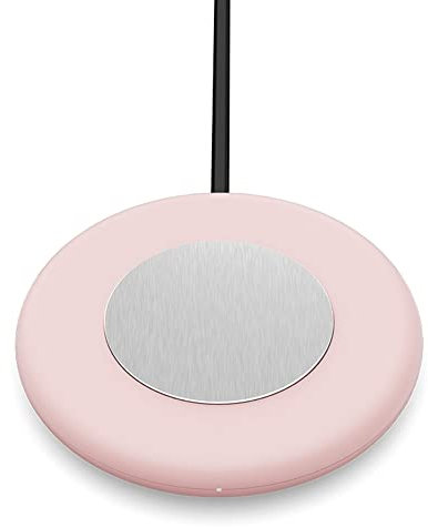 Lisher Scaldabagni per caffè intelligente Scaldabagno elettrico per tè al latte portatile riscaldamento coaster auto-off Cup Warming Pad ABS -Rosa