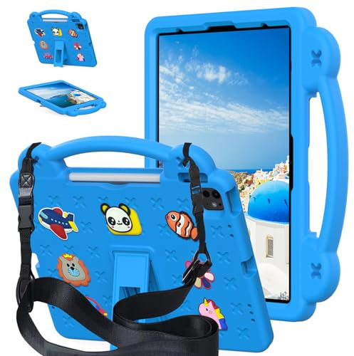 AKABEILA Custodia per tablet per Honor Pad X9/Pad X8 Pro 11.5 2023 Custodia carina per bambini antiurto protettiva con tracolla Maniglia Stand