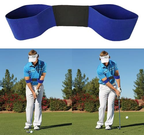 FunnAura Golf Swing Training Aid, Band Wrist Bracer Equipment, Professional Motion Posture Correction for Men, Women, and Kids, Perfect your Swing Mechanics (Blue)