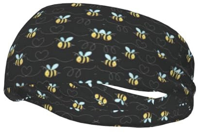 Hummel-Stirnbänder für Unisex, kurzes Haar, elastische Haarbänder für Damenhaar, rutschfest, Workout, Sport, Yoga, Stirnband