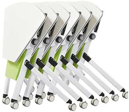 asdchZen Klappbarer Konferenztisch In Sektorform, Runder Besprechungstisch, Tragbarer Seminar- Und Schulungstisch Mit 360 ° -Rädern, Für Klassenzimmer Im Home-School-Büro