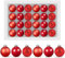 Hengsong Weihnachtskugeln Glas Rot,24 STK Christbaumkugeln Set,Weihnachtsbaumkugeln für Christmas Decorations&Weihnachtsbaumschmuck&Weihnachtsbaum Deko&Christbaumschmuck,6cm