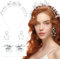 BOYATONG Stern Kostüm Karneval Damen, Fasching Haarreif Sterne + Ohrringe + Sternen Gesichtstattoo für Damen Mädchen, Star Glitzer Kostüm Karneval Accessoires