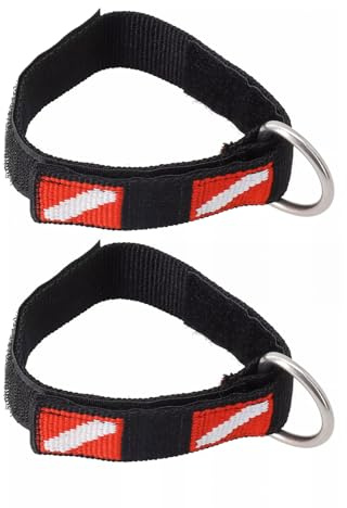 ZHAPEG 2 Stücke Scubas Tauchen Verstellbare Handschlaufe Mit Ringen Unterwasser Freediving Gurtband Verstellbare Gepolsterte Handschlaufe