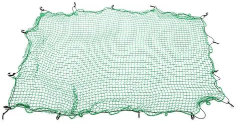 Blueshyhall Gepäcknetz Kofferraum Elastisch Dehnbare, Ladungssicherungsnetz Transporter Fein Groß mit 15 Haken, Kofferraumnetz zur Ladungssicherung und Herabfallens für Pickup LKW Anhänger (3,7x2,7m)