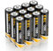 EBL Lot de 12 batteries solaires rechargeables 1300 mAh 1,2 V - Cycles de charge élevés avec faible auto-décharge - Convient pour les lampes solaires d'extérieur, guirlandes lumineuses