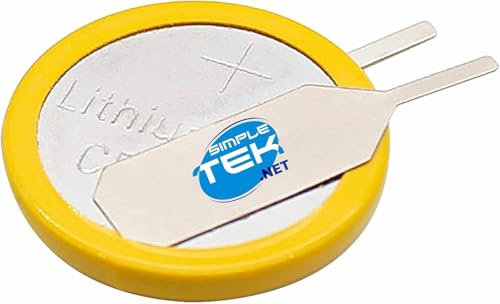 SIMPLETEK - 3x BIOS CR1220 Yellow Battery - CMOS Time Battery 3 V - 40 mAh (Pack of 3)