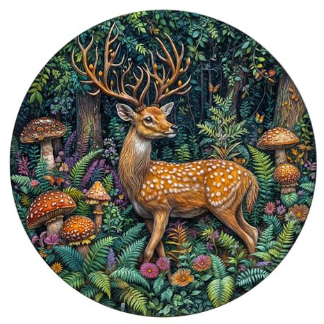 Holzpuzzle Erwachsene und Kinder, Seek and FIND Frogs Kreisförmige Einzigartige Puzzle, Holz Puzzle Erwachsene Mit Geschenkbox Aus Holz (M-200 Stück)