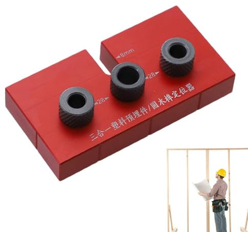 Dübel Jig -Kit, Dübel -Jig -Bohrkit - Einstellbares Bohrhandbuch Tool - Zentrieren von Doweling -Jig, Bohrhandbuch Elektrowerkzeugzubehör -Jigs