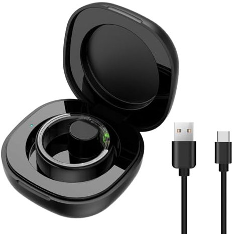 Smart Ring Ladekoffer, Kompaktes Ladekasten Tragbares Ladegerät für R02 R03 R06 R11M R8 H01 R02 SR05 und Smart Rings mit Magnetladungsanschluss