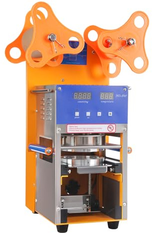 Automatic Cup Sealing Machine, Automatic Cup Sealing Machine with Display, Electric Eye Sensor, 400-600 Cups/Hour, for Bubble Tea Coffee Shop